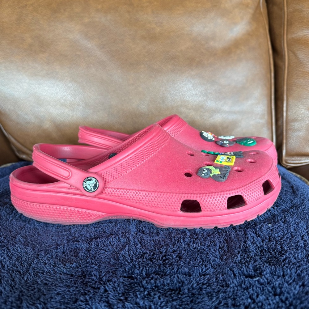 CROCS Classic Red Slip-On Clog with Charms